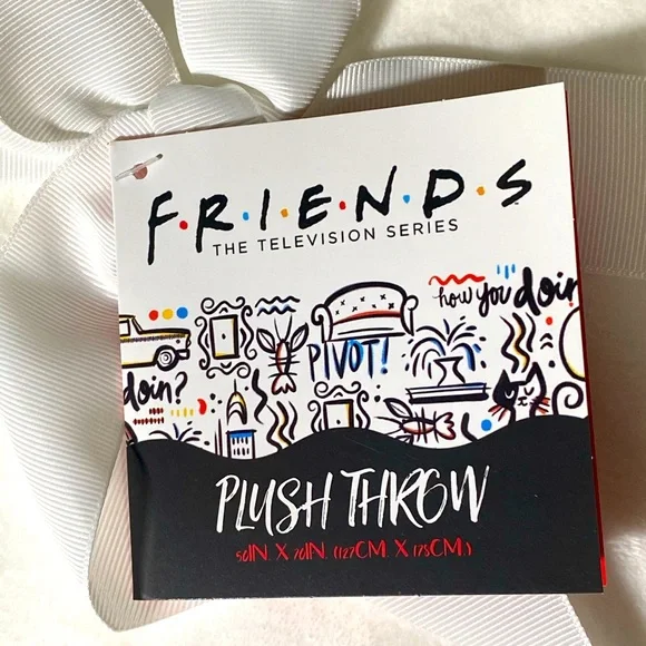 Friends White Logo Plush Blanket